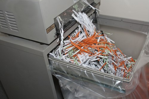 Team reviewing waste collection logs during an investigation